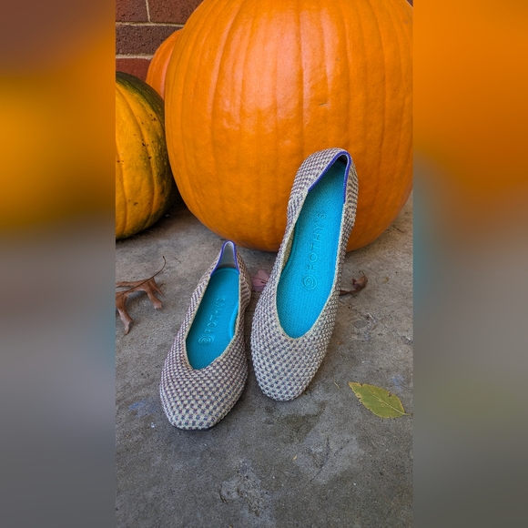 Rothys Multi Metallic Square Flats | Size 6.5 - Picture 1 of 5